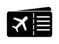 Flight ticket icon logo