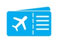 Flight ticket icon logo