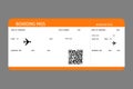 air ticket. airline boarding pass template. blank design . trip concept. Vector illustration. Royalty Free Stock Photo