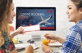 Air Ticket Flight Booking Concept Royalty Free Stock Photo