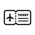 Air ticket vector icon illustration Royalty Free Stock Photo