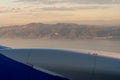 Air to Air picture of a Delta Commercial Flight over California