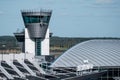 Air Traffic Control ATC tower at Helsinki Airport, operated by Finavia Royalty Free Stock Photo