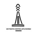 Air Traffic Control Mumbai Tower icon Royalty Free Stock Photo