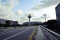 Air traffic control tower of Changi International Airport Royalty Free Stock Photo