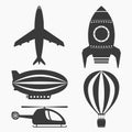 Air Transport Icons Royalty Free Stock Photo