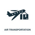 Air Transportation icon. Monochrome simple Air Transportation icon for templates, web design and infographics Royalty Free Stock Photo