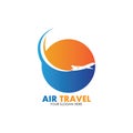 Air Travel logo vector icon design template-vector Royalty Free Stock Photo