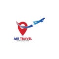 Air Travel logo vector icon design template-vector Royalty Free Stock Photo