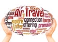 Air Travel word cloud hand sphere concept Royalty Free Stock Photo