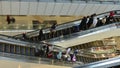 Air Travellers Pass through An Airport Building