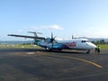 Air Vanuatu ATR72 plane Royalty Free Stock Photo