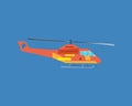 Air vehicles. Modern helicopter for passenger transportation.