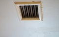 Air vent  on ceiling overhead shot Royalty Free Stock Photo