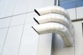 Air vent ducts of air conditioning and ventilation system on the wall,outdoor ventilation ducts