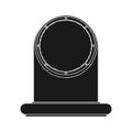 Air vent vector illustration icon conditioning solid black. Ventilation equipment conditioner wind and fan system isolated white Royalty Free Stock Photo