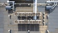 air ventilation flow system on the roof of the building.