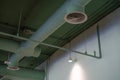 Air ventilation system. Air conditioner pipe. Ventilation duct. Air flow and ventilation system inside building. HVAC duct. Air