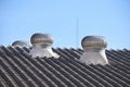 Air ventilator on the roof of factory with blue sky