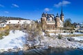 Air view of Ahorn castle