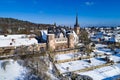 Air view of Ahorn castle