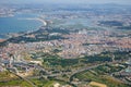 The air view of Almada. Portugal Royalty Free Stock Photo