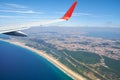 The air view of Costa da Caparica. Almada. Portugal Royalty Free Stock Photo