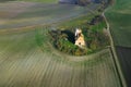 Air view the ruins of the Benedictine monastery of Araca Royalty Free Stock Photo