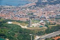 The air view of Cristo Rei in Almada. Lisbon. Portugal Royalty Free Stock Photo