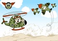 Air war cartoon Royalty Free Stock Photo