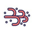 Air, weather, wind, hail fully editable vector icon Royalty Free Stock Photo