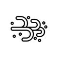 Air, weather, wind, hail fully editable vector icon Royalty Free Stock Photo