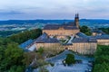 Air west view of Banz Abbey Royalty Free Stock Photo