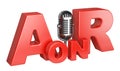 On Air word and microphone concept Royalty Free Stock Photo