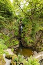 Aira Falls waterfall Ullswater Valley Lake District Cumbria England UK Royalty Free Stock Photo