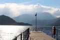 Aira Force pier Ullswater St Sunday Crag Cumbria Royalty Free Stock Photo