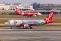 AirAsia Airbus A320 airplane at Bangkok Don Mueang Airport in Thailand Sustainable ASEAN Tourism Sonderbemalung