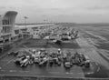 AirAsia airplanes at NAIA Airport in Manila, Philippines Royalty Free Stock Photo