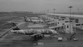 AirAsia airplanes at NAIA Airport in Manila, Philippines Royalty Free Stock Photo