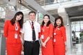 Airasia crew members in Bangkok Airport