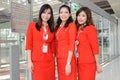 Airasia crew members in Bangkok Airport