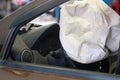 Airbag exploded Royalty Free Stock Photo