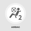Airbag flat icon
