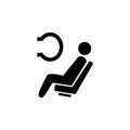 Airbag Flat Vector Icon