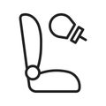 Airbag icon vector image.