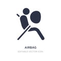 airbag icon on white background. Simple element illustration from Security concept