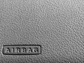 Airbag sign on a dashboard Royalty Free Stock Photo