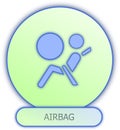 Airbag symbol and icon