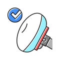 airbag testing car color icon vector illustration