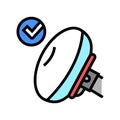 airbag testing car color icon vector illustration